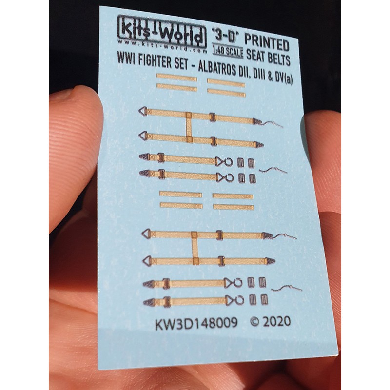 Décalcomanie Ceintures de sécurité en couleur 3D de la Seconde Guerre mondiale. Ensemble de chasseurs Albatros de la Première Gu