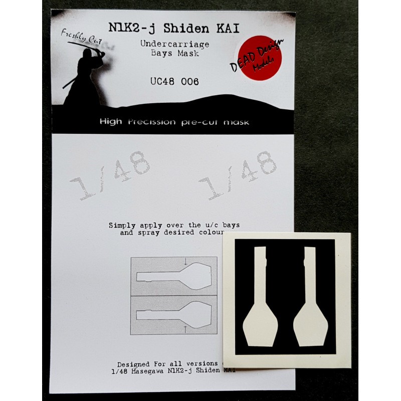 Masques de peinture de baie de train de roulement Kawanishi N1K2-j Shiden KAI (conçus pour être utilisés avec les kits Hasegawa)