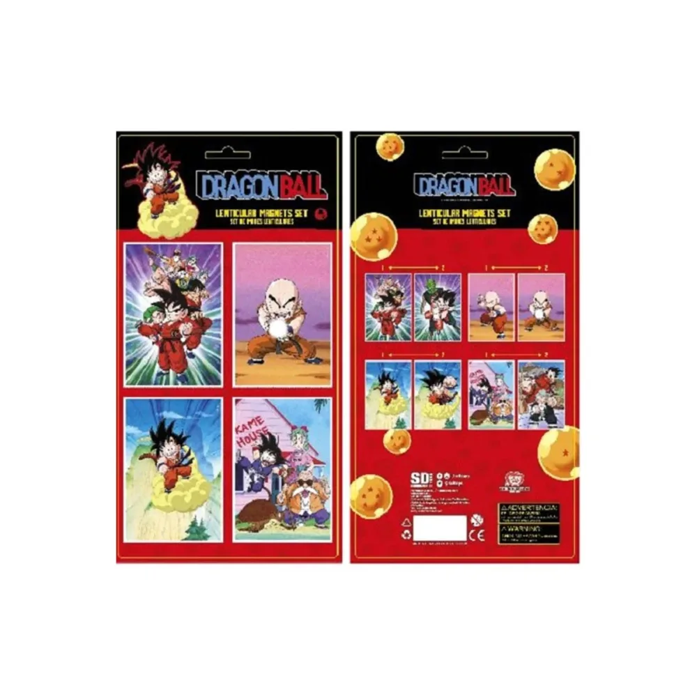 Dragon Ball - Set 4 de Magnets Lenticulaire