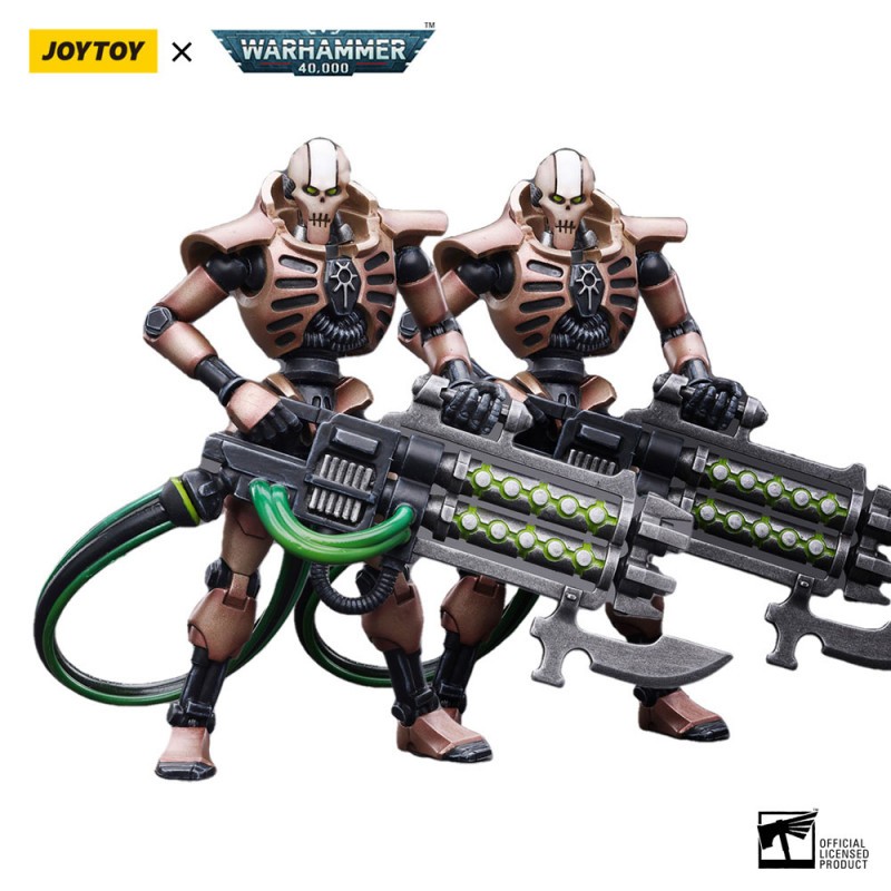 Warhammer 40k pack 2 figure 1/18 Necrons Szarekhan Dynasty Immortal with Gauss Blaster 11 cm