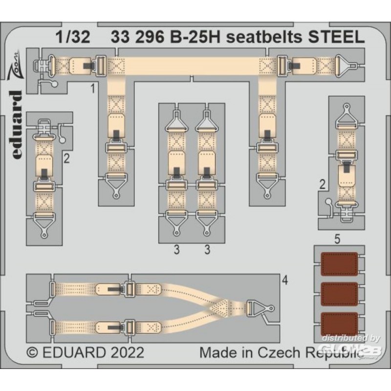 Ceintures de sécurité B-25H ACIER pour HKM