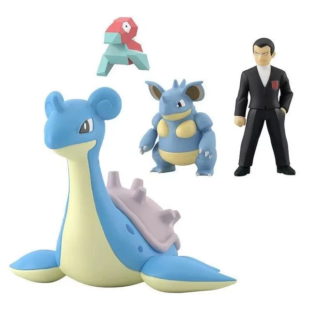 [PREORDER] 1/20 Scale World Figure [BANDAÏ] – Giovanni & Nidoqueen & Lapras & Porygon (Reissue)