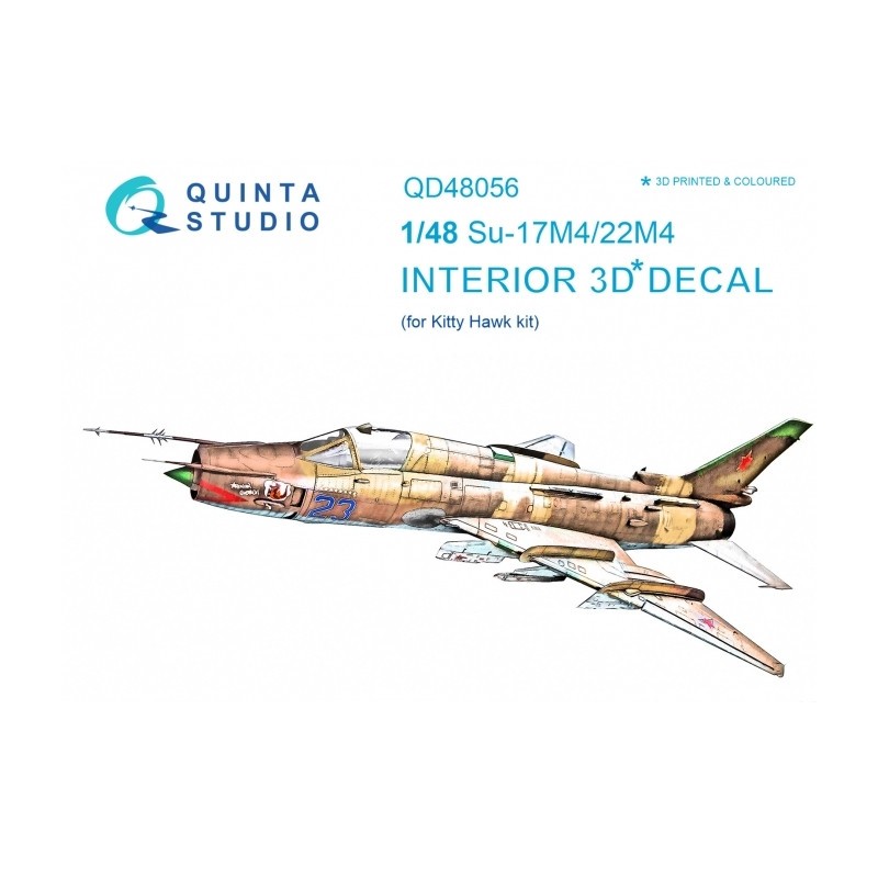 Décalcomanie Sukhoi Su-17M4/22M4 Intérieur coloré et imprimé en 3D sur papier autocollant