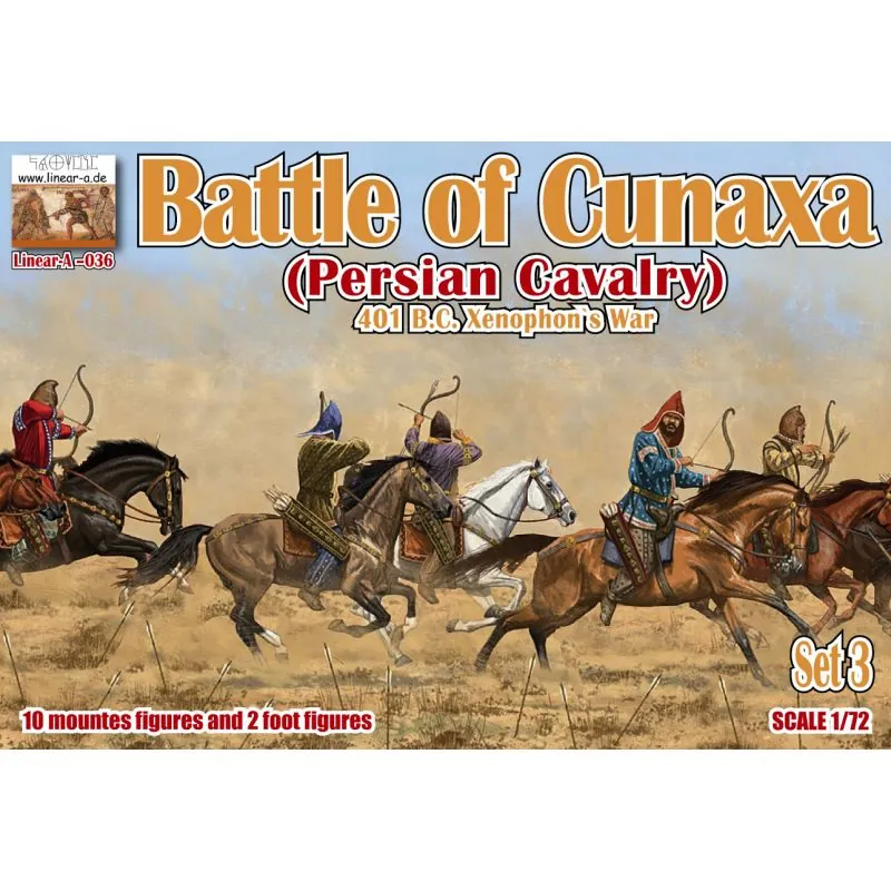 Figurines Bataille de Cunaxa 401 av. Set 3 'Cavalerie Perse'