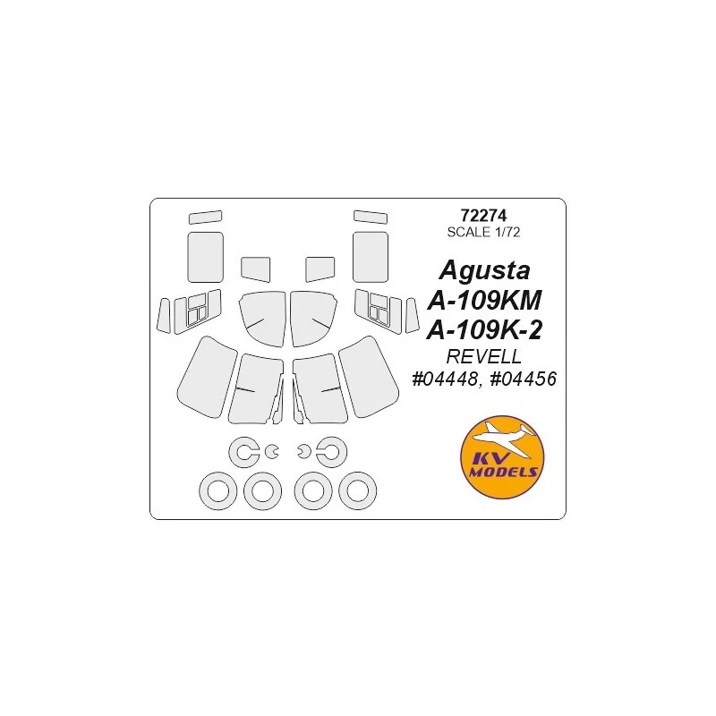 Masques de roues Agusta A-109K-2 / A-109KM+ (conçus pour être utilisés avec les kits REVELL RV4448, RV4456) [A-109K-2, A-109KM]