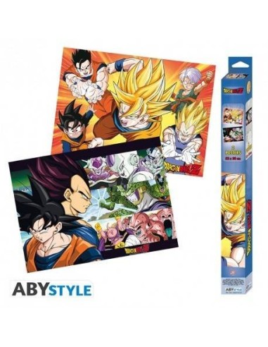 DRAGON BALL – Set 2 carteles de Chibi · Saiyans (52x38)