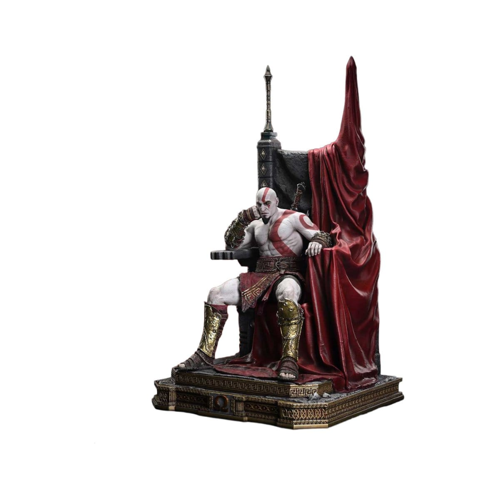 Throne Legacy God of War Series statuette 1/3 Ragnarok Young Thyself Kratos 91 cm