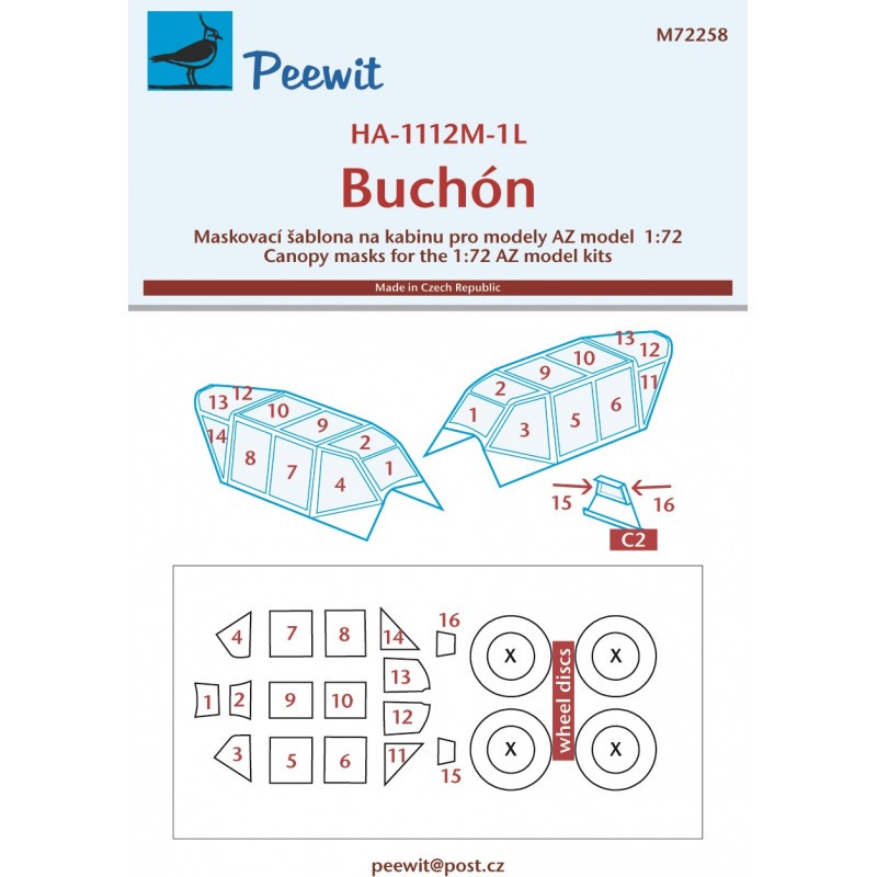 Accessoire Hispano HA-1112M-1L Buchón (conçu pour être utilisé avec les kits de modèle AZ)