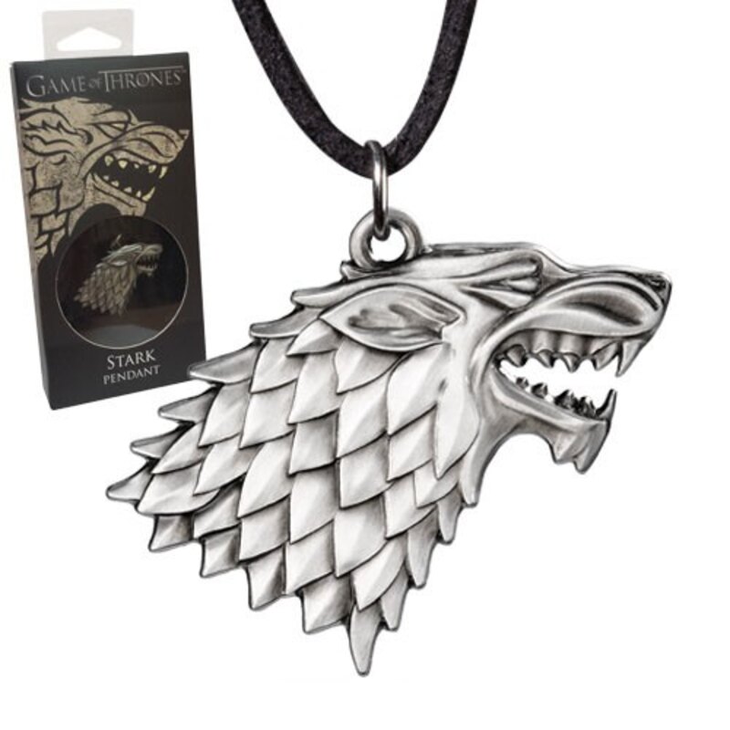 Collier Le Trône de fer pendentif avec lanière Stark Sigil Costume