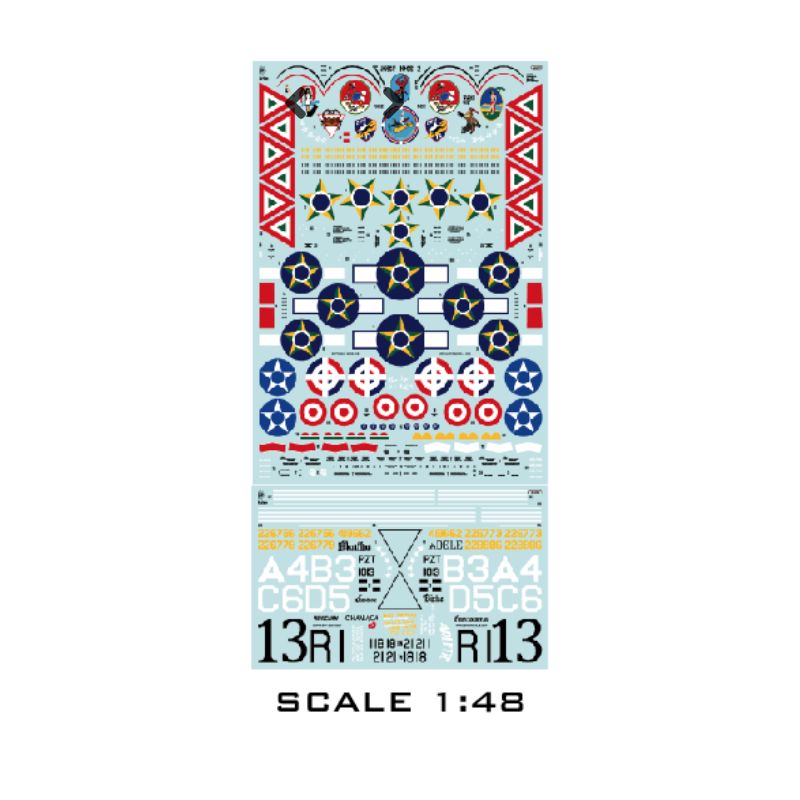 Décal Juicy Jugs 2 P-47D Mexique, Brésil, Pérou, Guatemala, République dominicaine