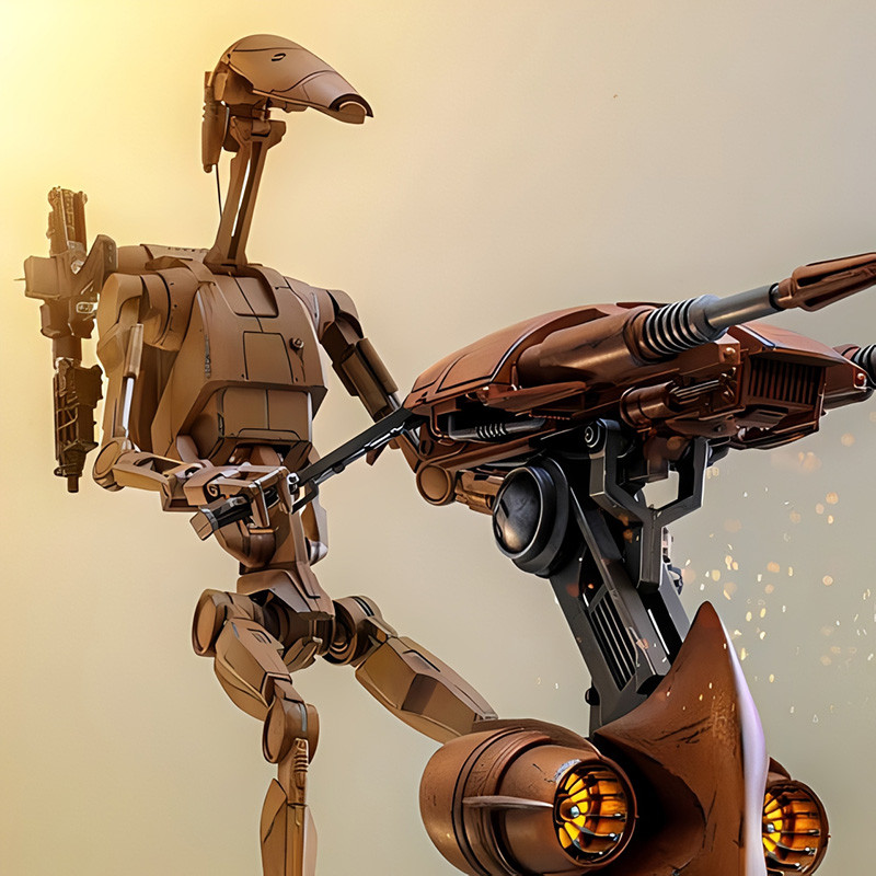 Figurine – STAR WARS Set Battle Droid & STAP Hot Toys