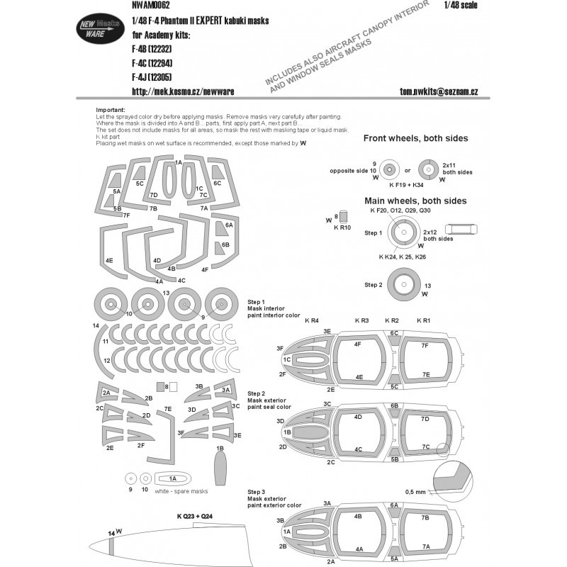 McDonnell F-4 Phantom II EXPERT (conçu pour être utilisé avec les kits Academy)[F-4J F-4B F-4C F-4D]