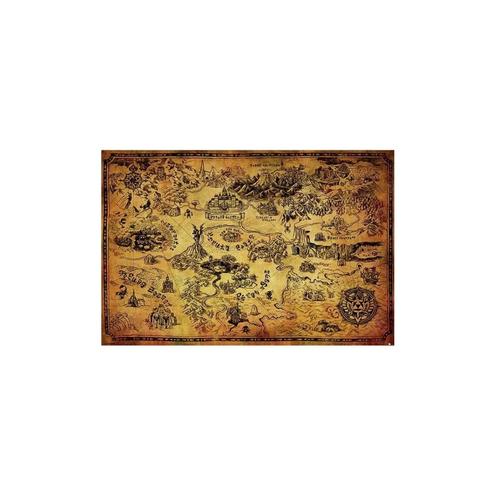 Zelda - posters Hyrule Map