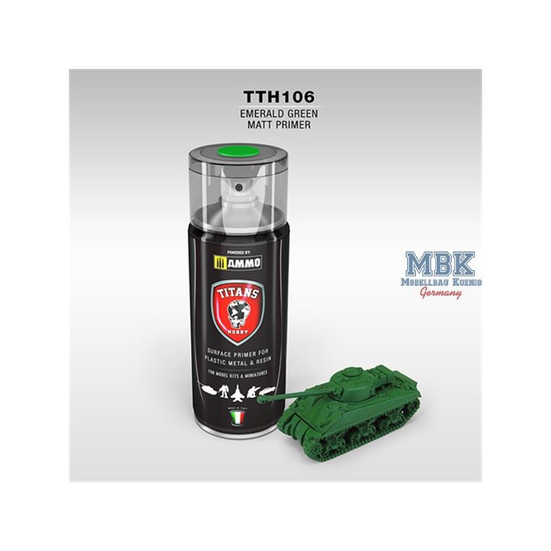 Peinture Spray de primaire mat vert émeraude