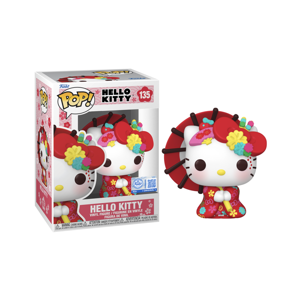 Figurine Pop HELLO KITTY - POP Sanrio N° 135 - Hello Kitty en Kimono