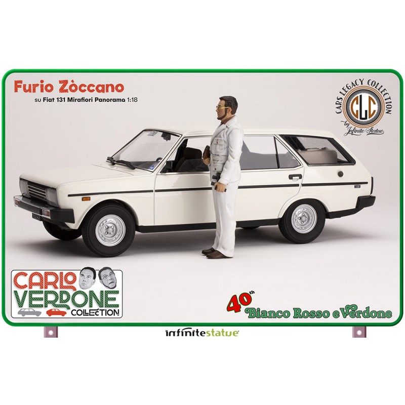 Statuette Furio e fiat 131 panorama 1:18 voiture en résine