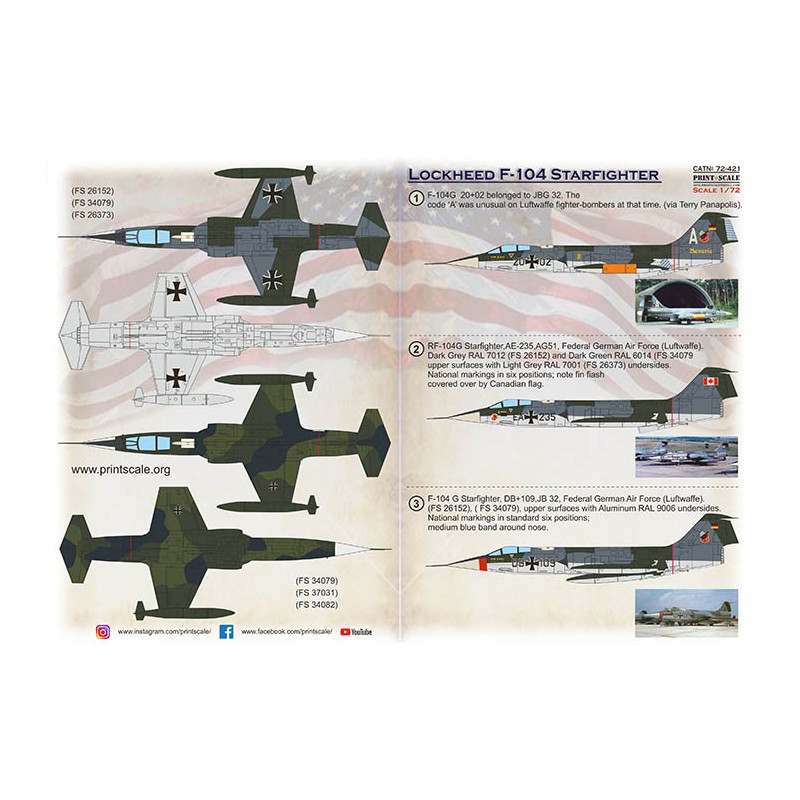 Décal Lockheed F-104 Starfighter 1