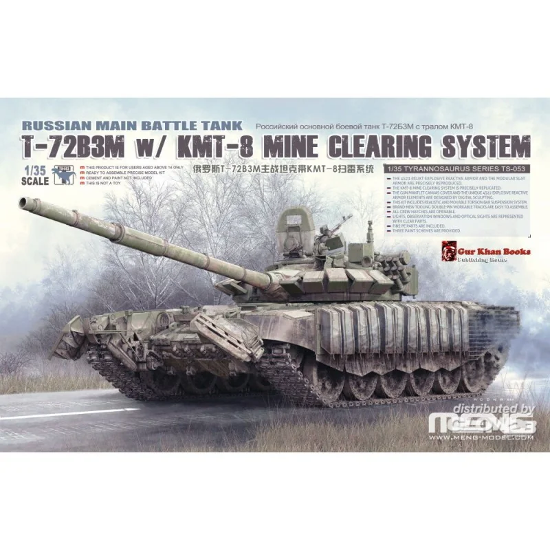 Maquette Char de combat principal russe T-72B3M avec système de déminage KMT-8