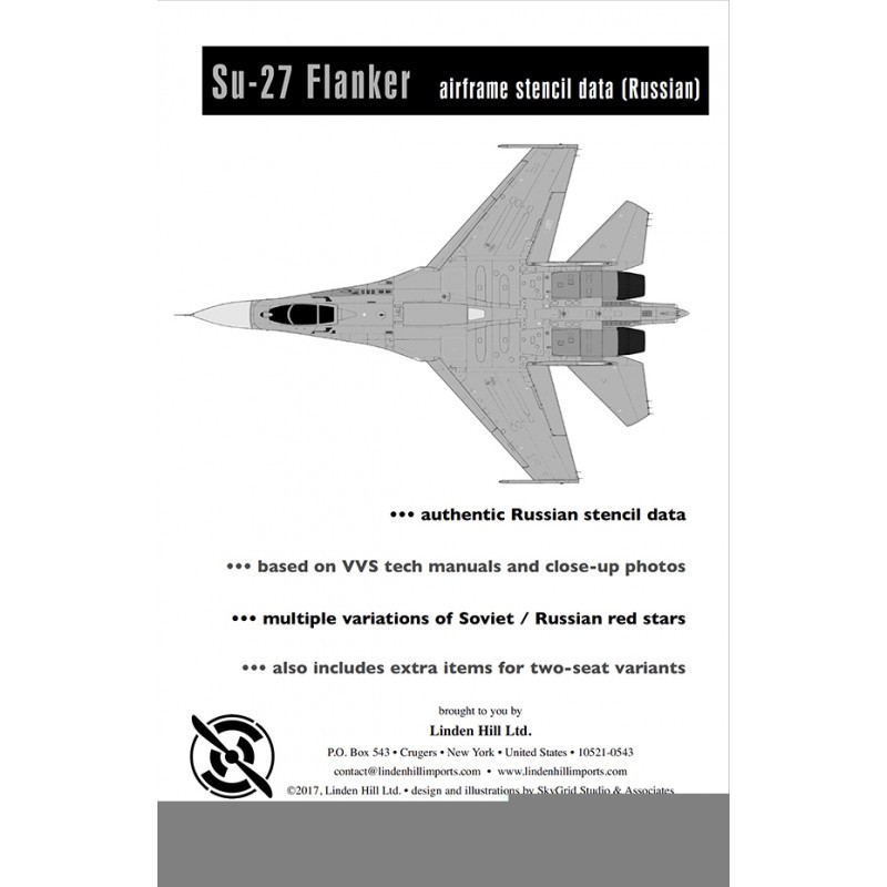 Décal Mise à jour des pochoirs de cellule Sukhoi Su-27 Flanker B (recommandé pour une utilisation avec LHD48040. Redimensionné p