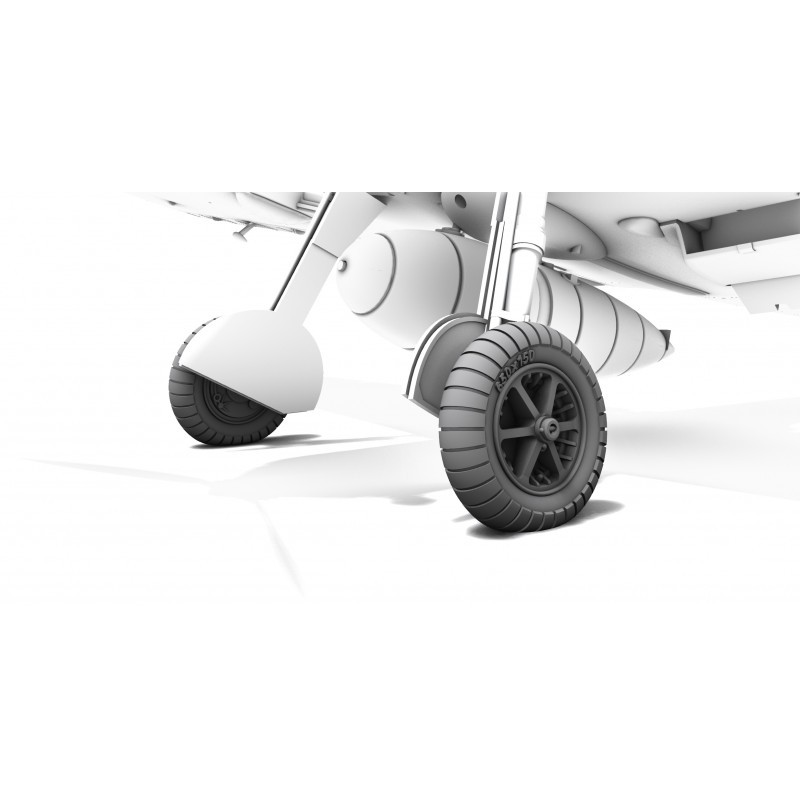 Roues Messerschmitt Bf-109E (conçues pour être utilisées avec les kits Special Hobby)