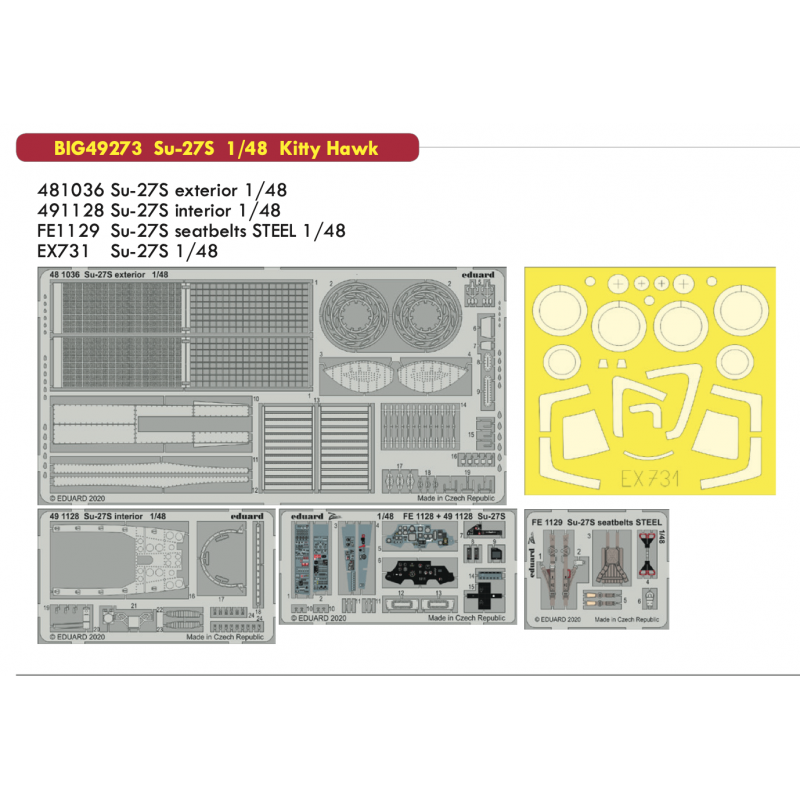 Accessoire Sukhoi Su-27S 1/48 (conçu pour être utilisé avec les kits Kitty Hawk Model)