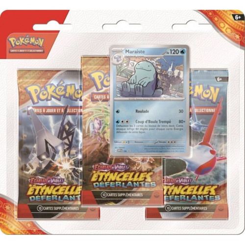 Pokémon Tri-Pack EV08 Étincelles Déferlantes Maraiste