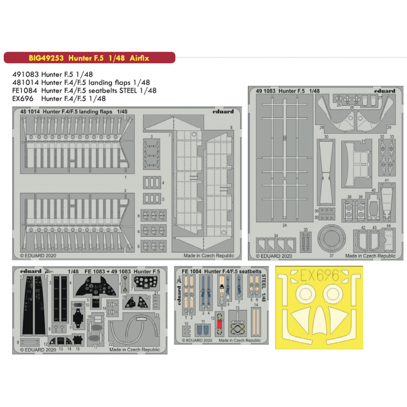 Accessoire Hawker Hunter F.5 1/48 (conçu pour être utilisé avec les kits Airfix)