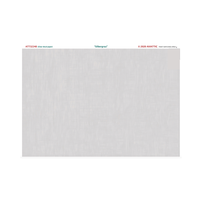 Décal Peinture Silbergrau sur lin (sur papier autocollant transparent)
