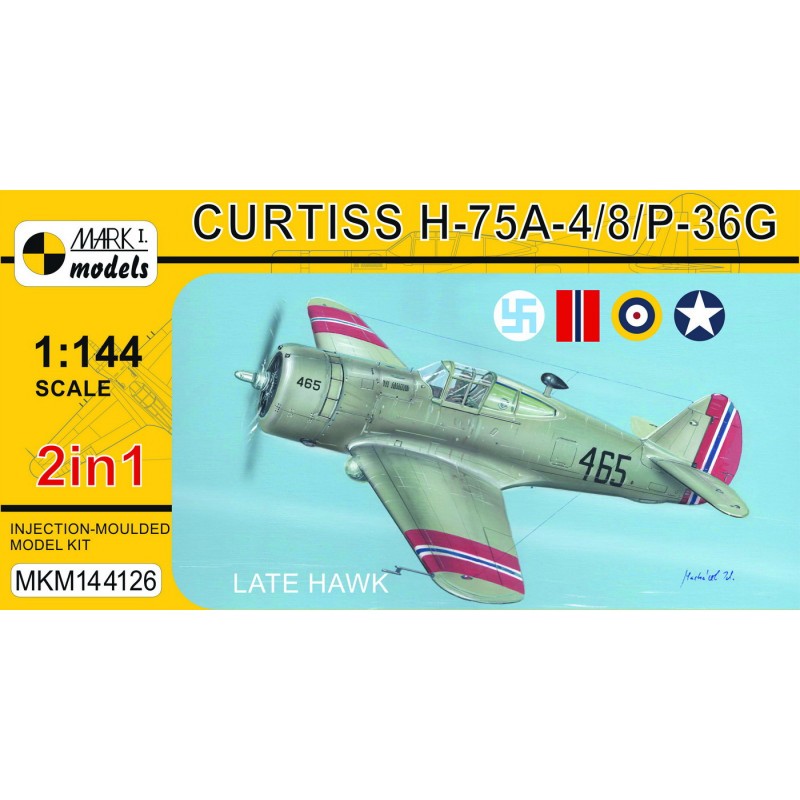 Maquette Curtiss H-75A-4/8/P-36G 'Late Hawks' (2in1)incl. nouvelles pièces de fuselage