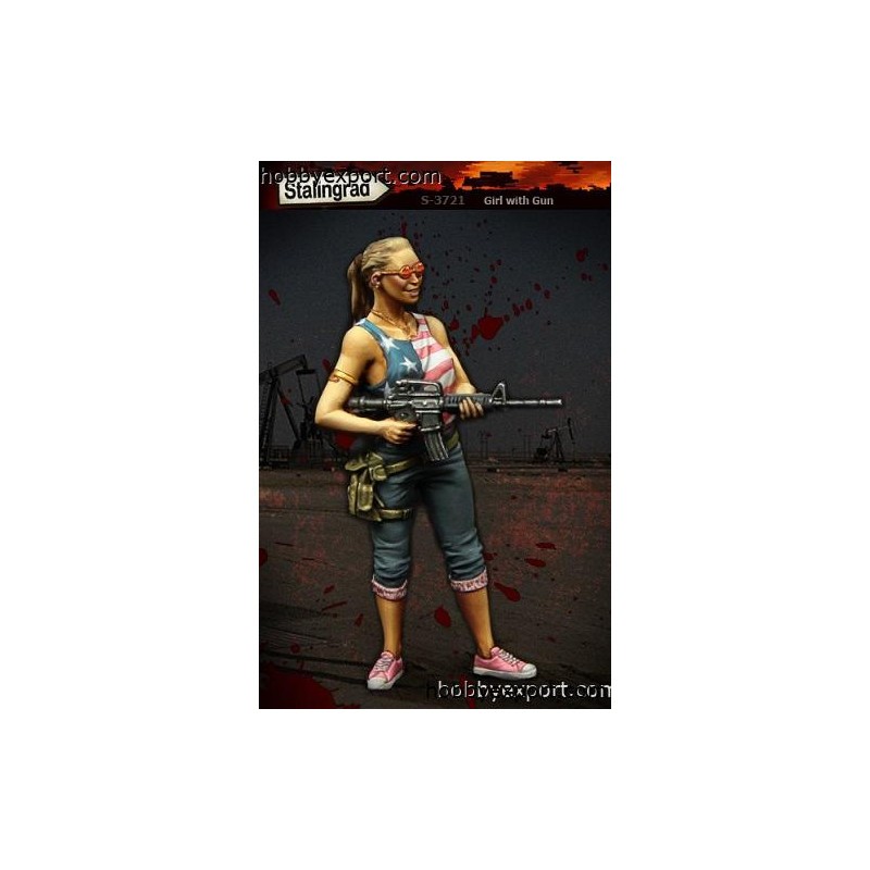 Figurines Fille au pistolet