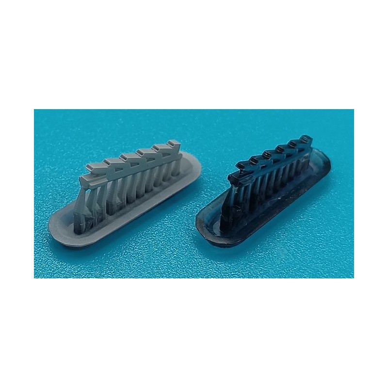 Messerschmitt Bf-109E-1/Bf-109E-3/Bf-109E-4/Bf-109E-7 3D printed exhaust stacks (designed to be used with AZ Models kits)