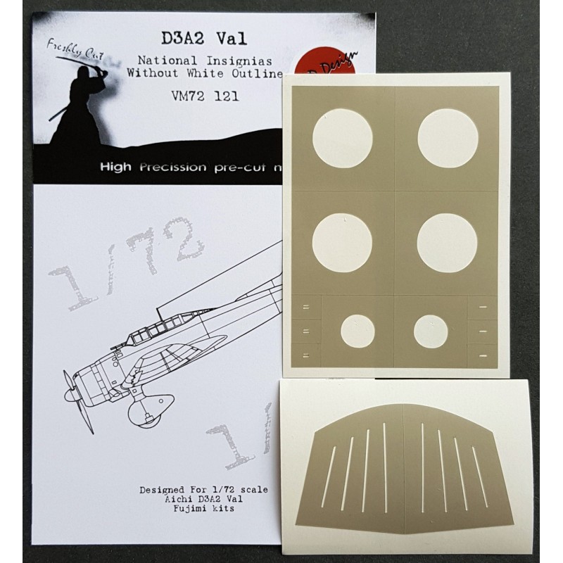 Aichi D3A2 Val National Insignia sans contour blanc (conçu pour être utilisé avec les kits Fujimi)