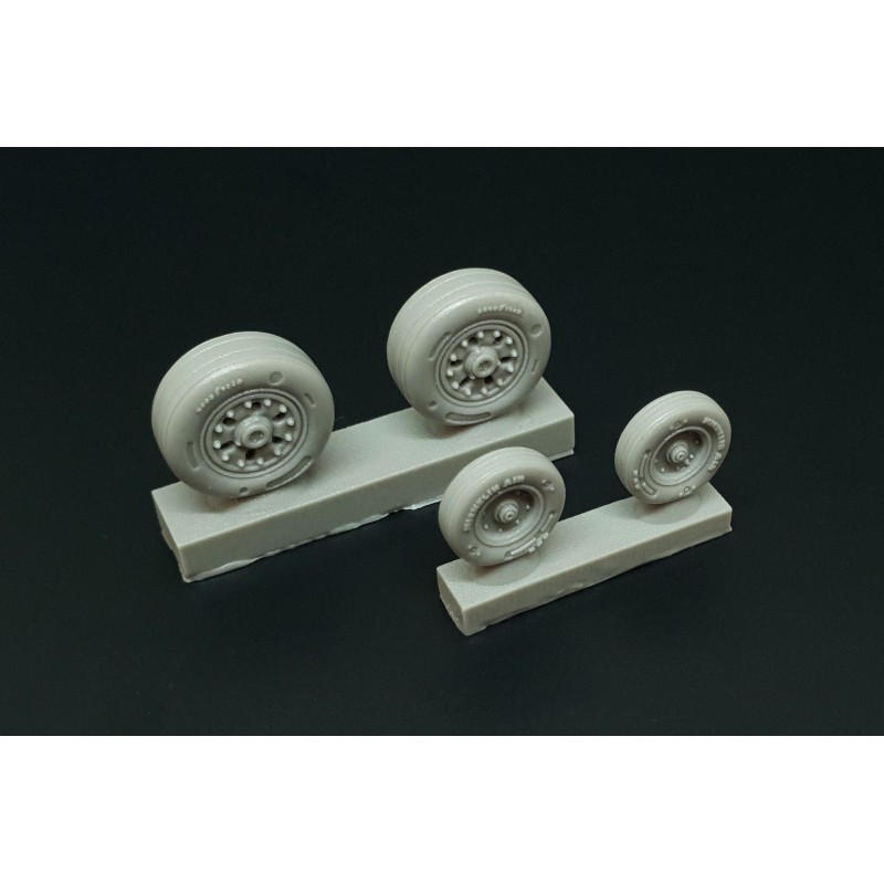 Jeu de roues en résine F/A-18 Wheels [General-Dynamics McDonnell-Douglas F/A-18A/B/C/DF/A-18A+/B/ F/A-18A/F/A-18B/F/A -18C/F/A-1