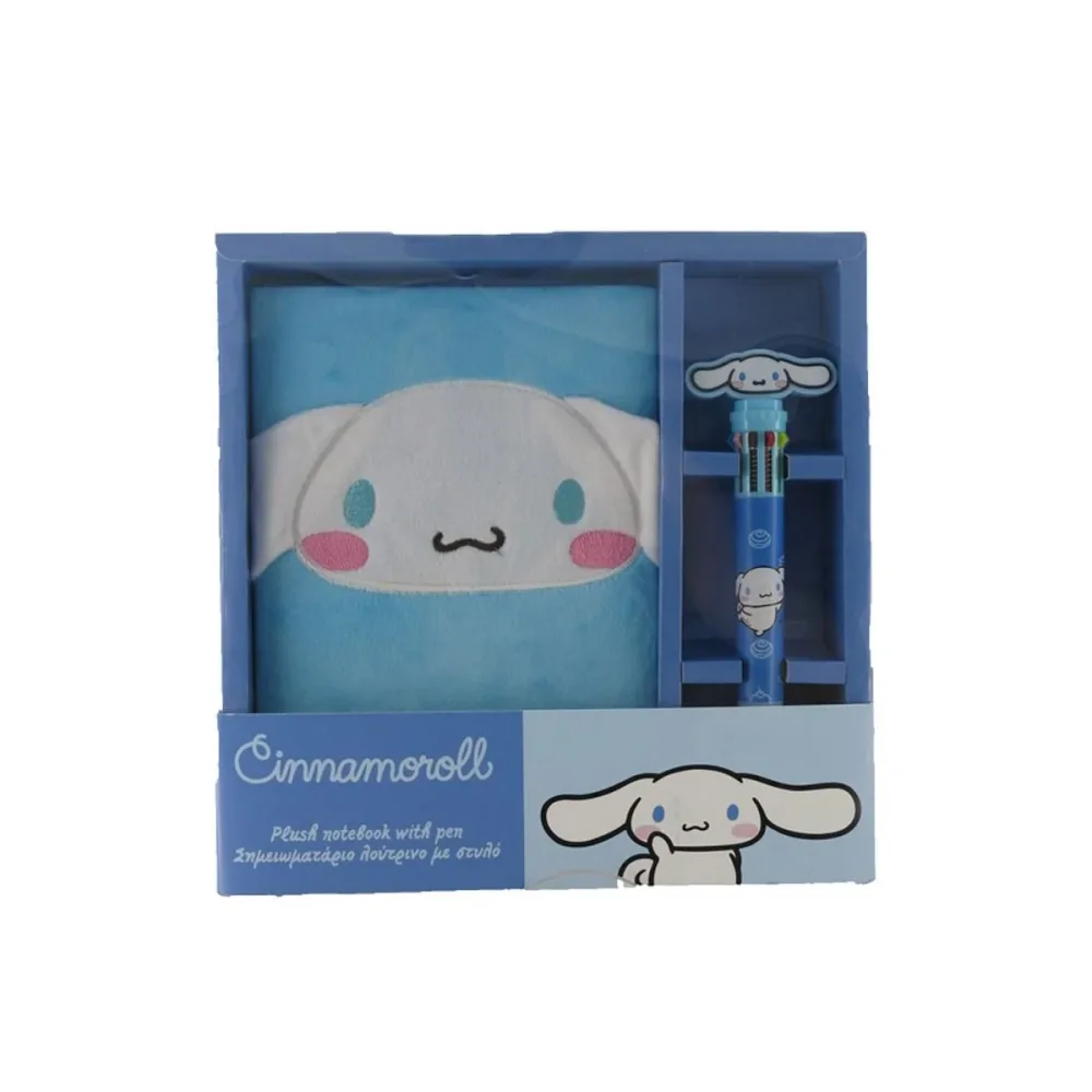 CINNAMOROLL - Gift Set Notebook A5 Peluche + Stylo bille 3D