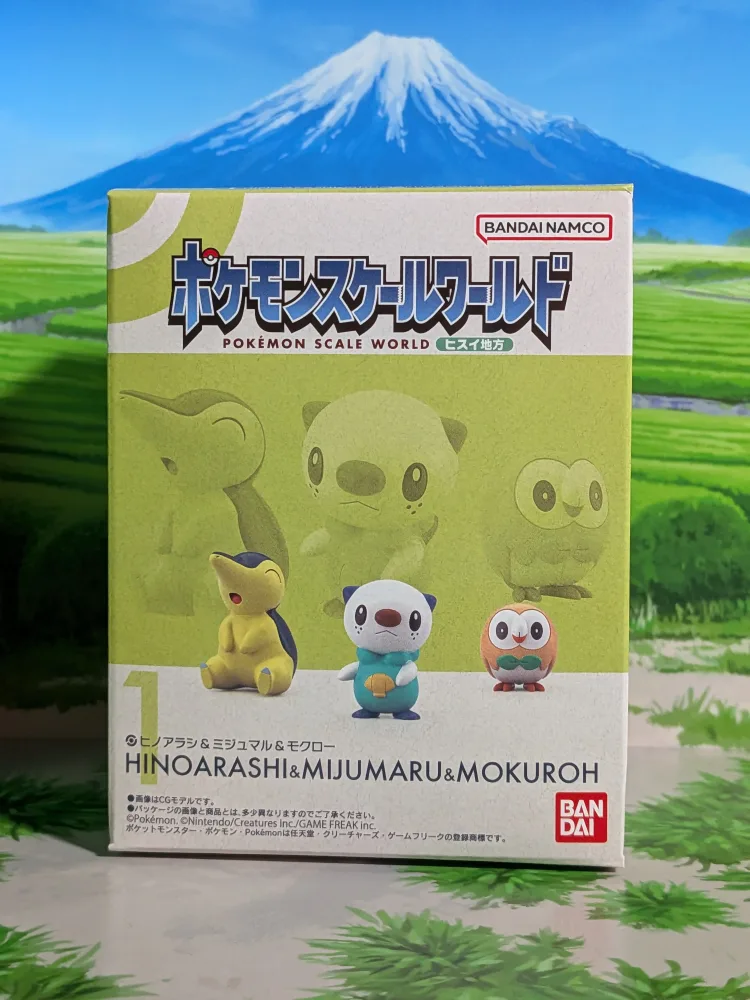 Pokémon Scale World Hisui – Héricendre, Moustillon & Brindibou · Cyndaquil, Oshawott & Rowlet (Neuf)