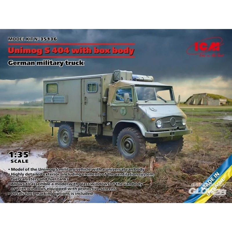 Accessoire Unimog S 404 avec caisse,camion militaire allemand