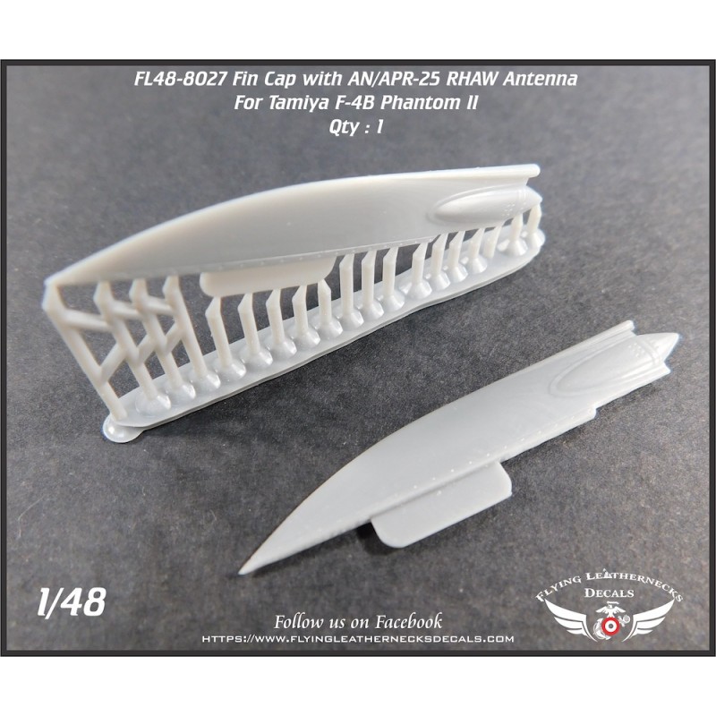 Capuchon d'aileron McDonnell F-4B Phantom avec antenne AN/APR-25 RHAW (conçu pour être utilisé avec les kits Tamiya)