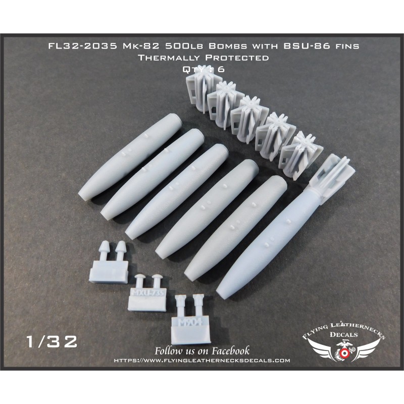 Mark 82 protégé thermiquement avec des bombes BSU-86 à ailettes retardées 3D Resin 6