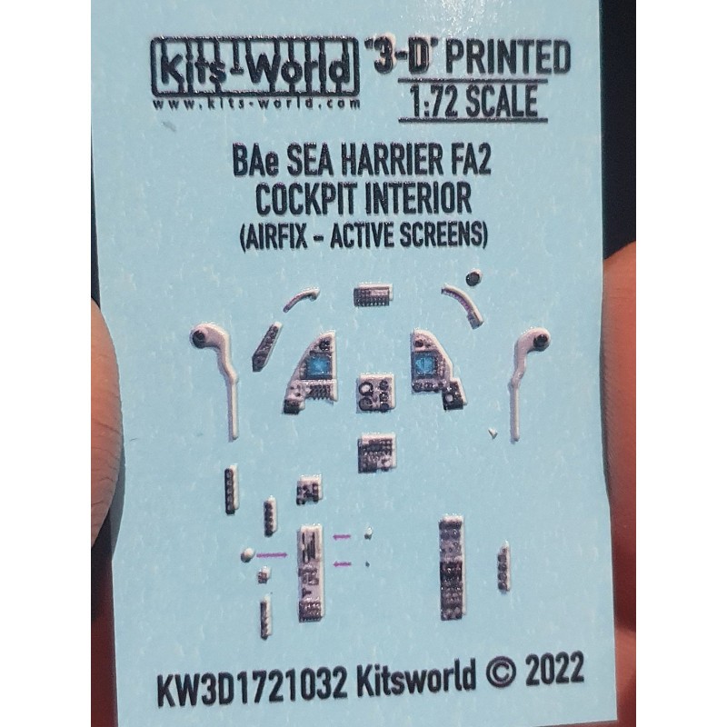 Décalcomanie Tableaux de bord 3D couleur BAe Sea Harrier FA.2 (écrans actifs) (conçus pour être utilisés avec les kits Airfix)