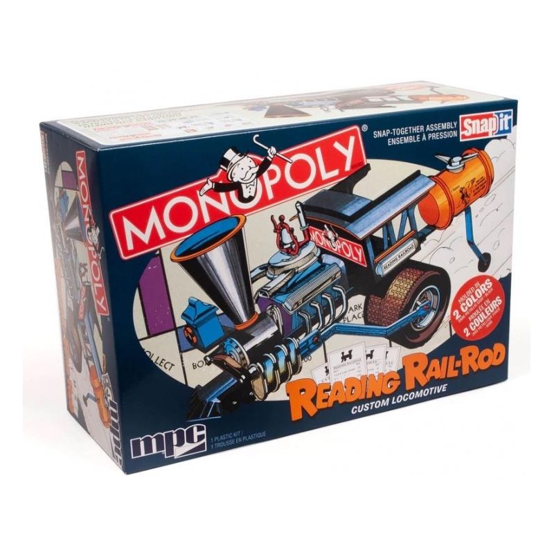 Jeu de société Monopoly Reading Rail Rod Locomotive personnalisée (Kit SNAP)