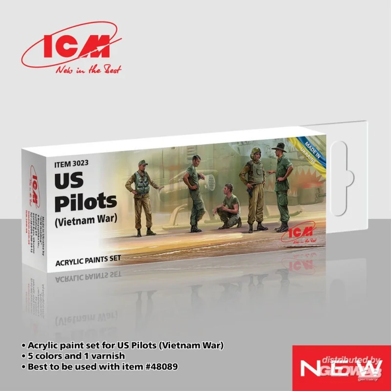 Figurine Ensemble de peinture acrylique pour pilotes américains (guerre du Vietnam)