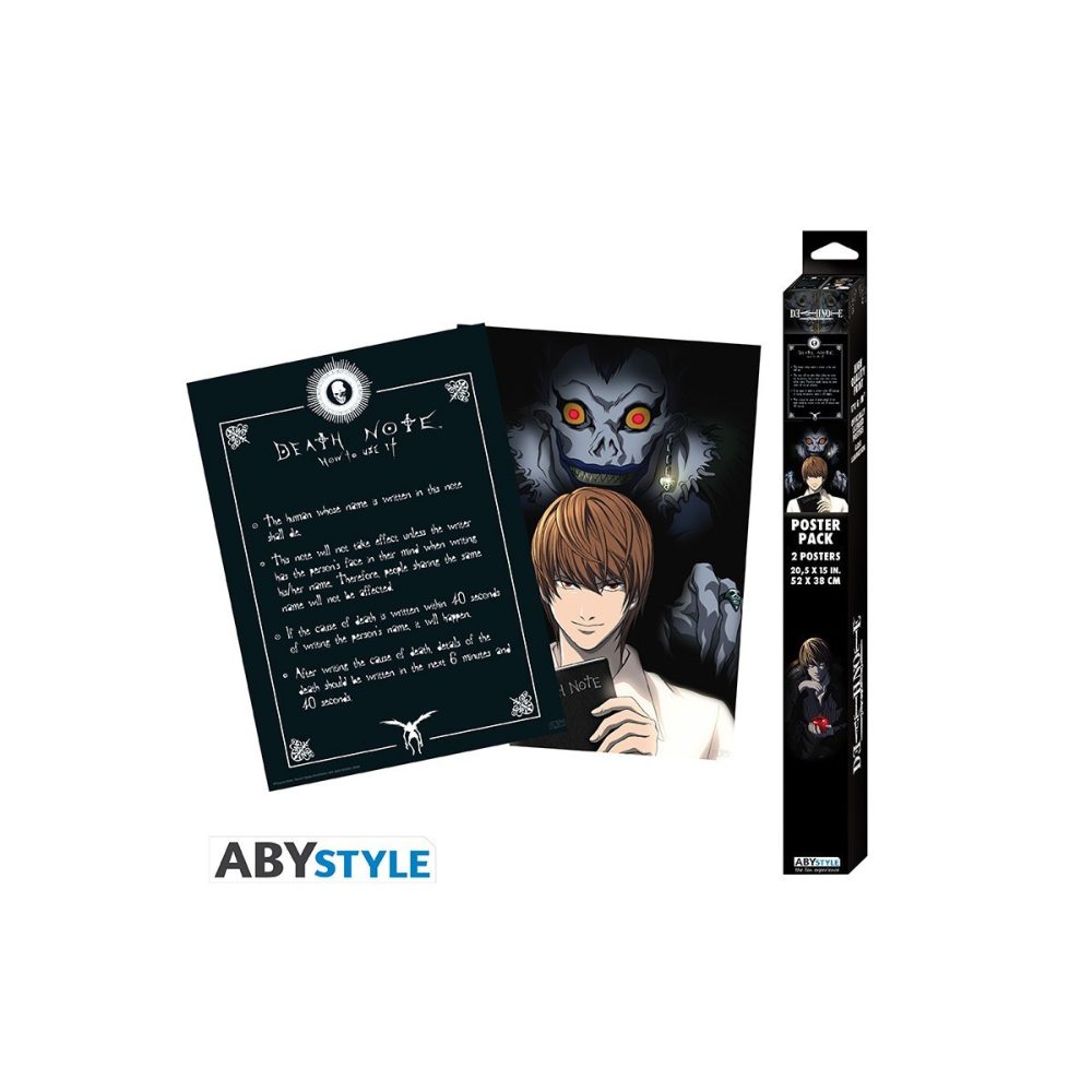 Set de 2 posters - Death Note - Light & Death Note (52x38)
