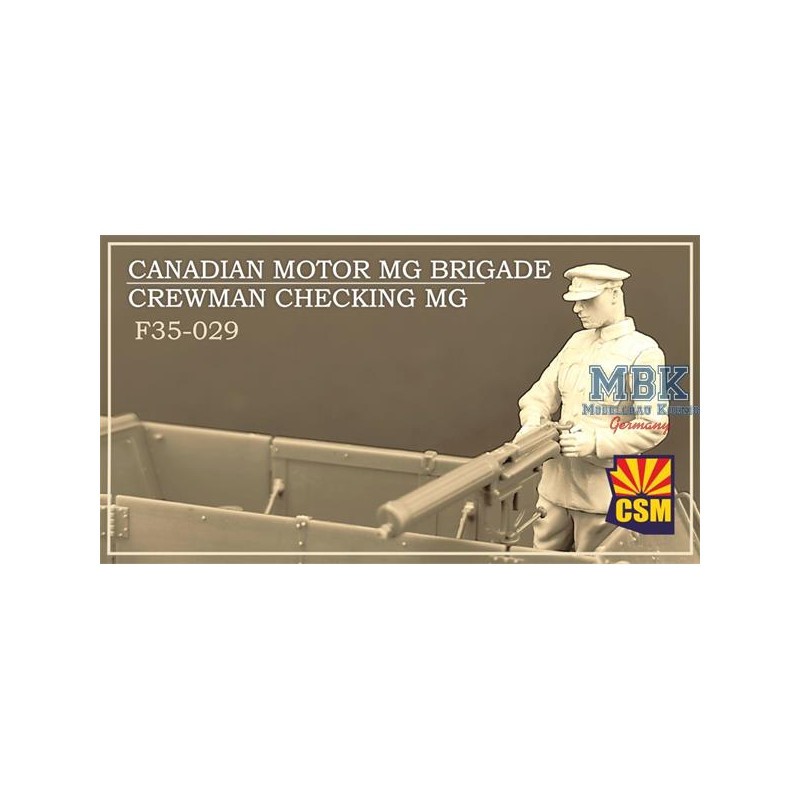 Figurines Canadian Motor MG Brigade Crewman Vérification MG