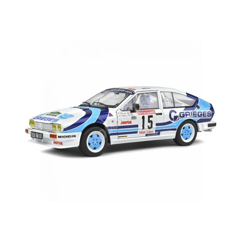 Miniature Alfa romeo gtv6 15 c.rigollet/m.bathelot rallye des garrigues 1986