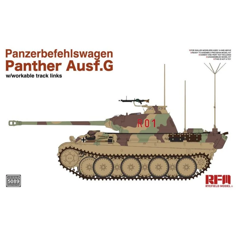 Maquette RYE FIELD MODEL : 1/35 ; Panzerbefehlswagen Panther Ausf.G