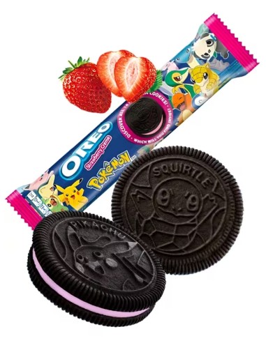 Galletas OREO POKEMON rellenas de crema DE FRESA – Collection