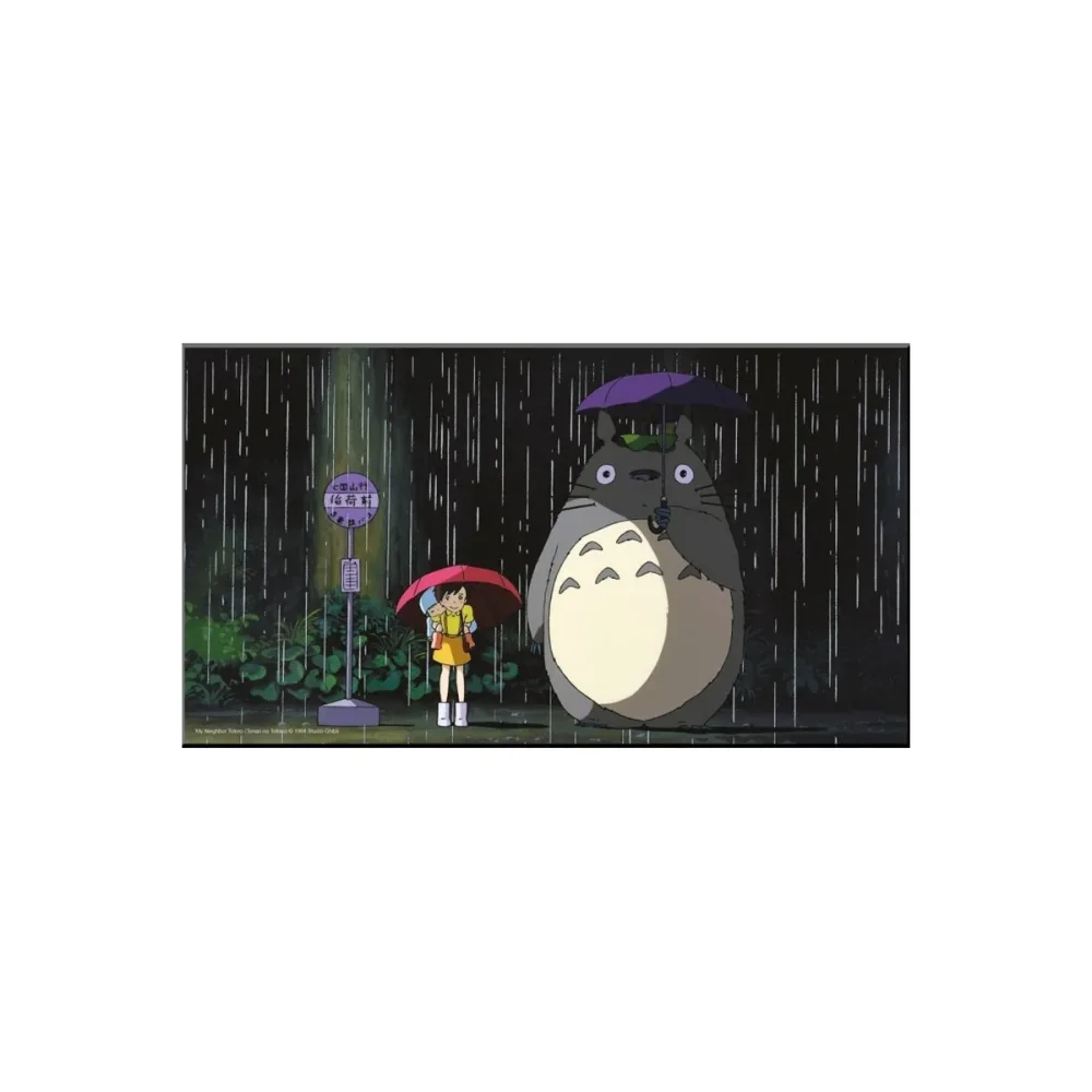 Totoro - Digigraphie sur Bois Bus Stop