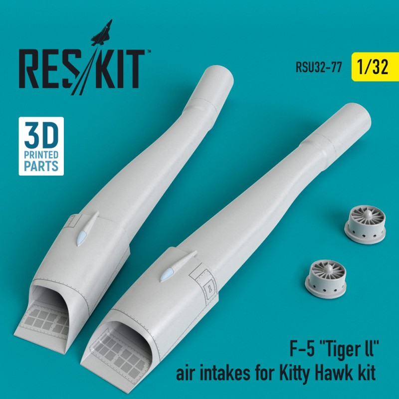 Accessoire Northrop F-5 'Tiger ll' air intakes for Kitty Hawk kit (3D Printing)