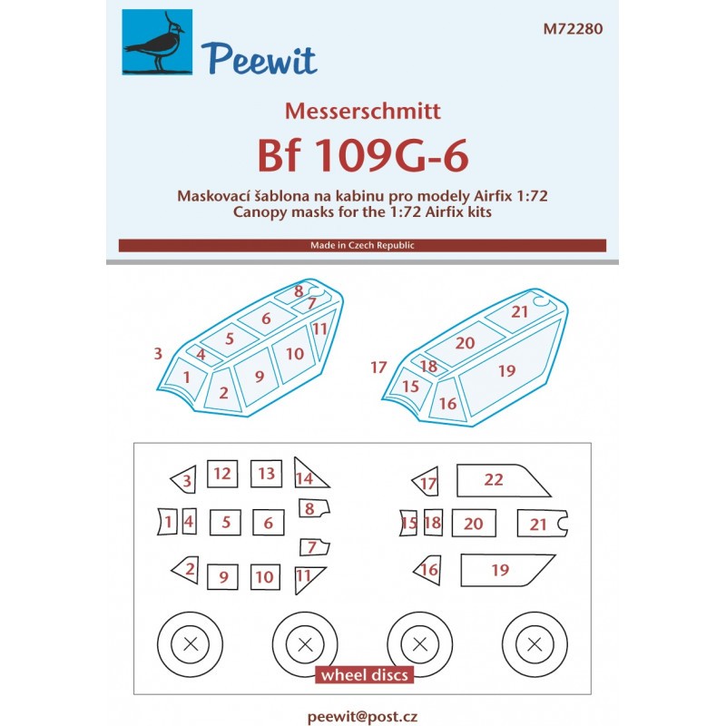 Accessoire Messerschmitt Bf-109G-6 (conçu pour être utilisé avec les kits Airfix)