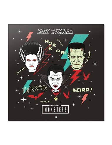 Calendario 2026 30x30 Universal Monsters
